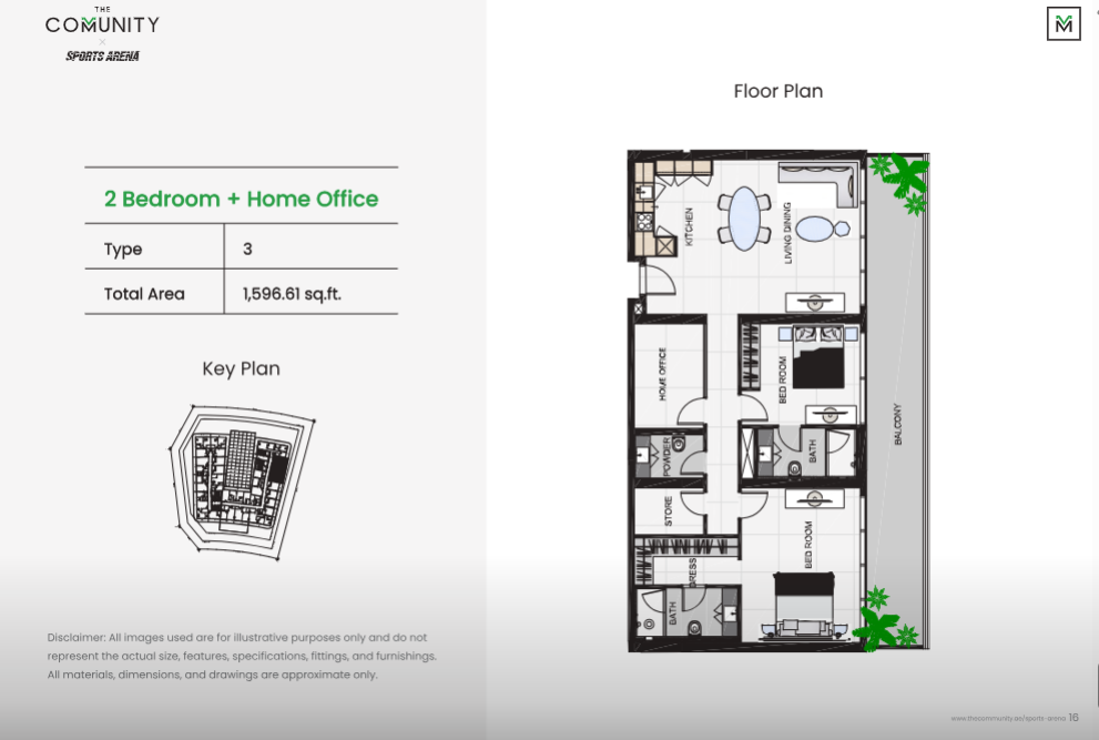 2 Bedroom+Home Office Type-3