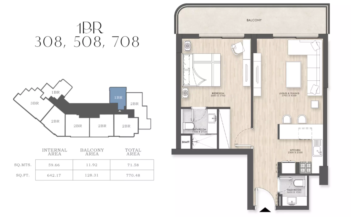 1 Bedroom Type-2